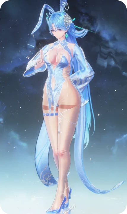清宵-旗袍兔女郎 by KatTheDev